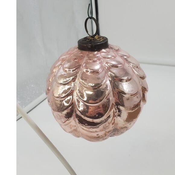 Allen + Roth Ornaments, 2pk Rose Gold & Silver  PRE-OWNED, IOB - Picture 3 of 4